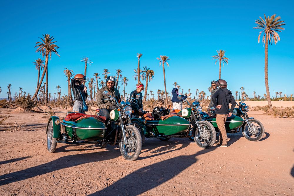 La Palmeraie im Seitenwagen!