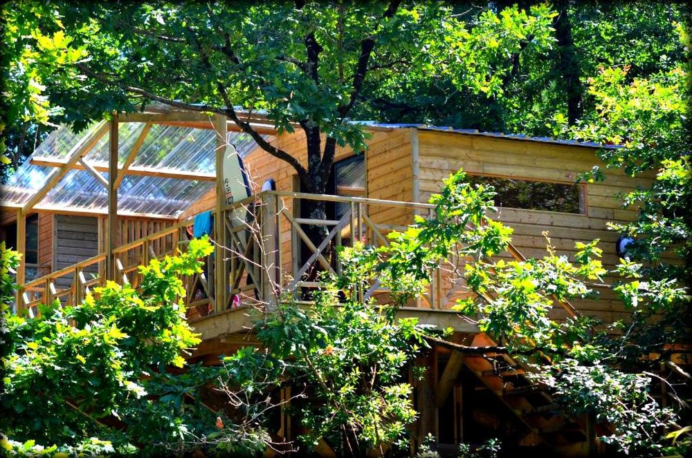 Cabane ''Robinson'' dans les arbres de Nature et Océan