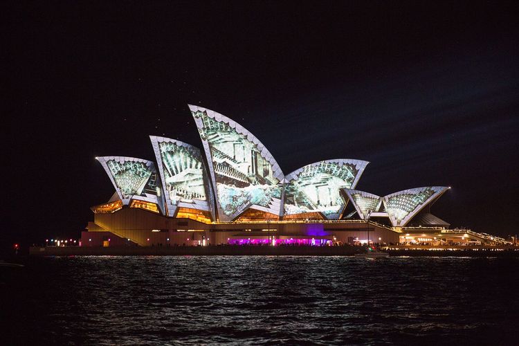 Soirée d'ouverture du festival Vivid, Opéra de Sydney, NSW.