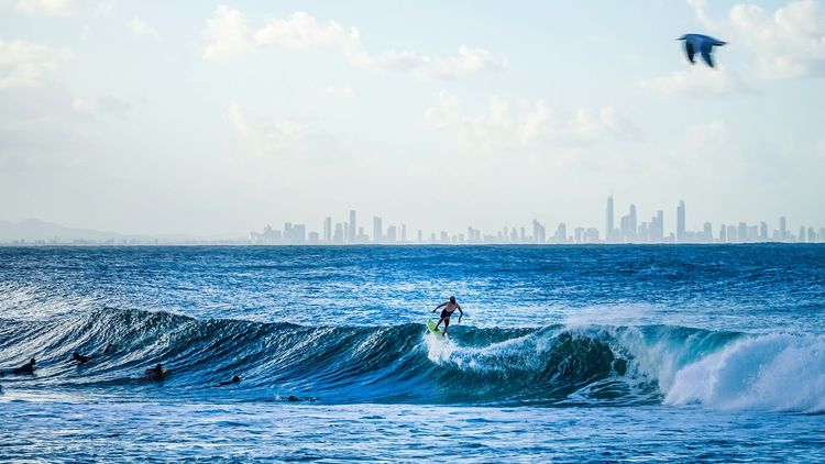 Surfeur sur la Gold Coast