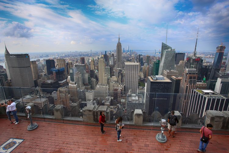 Vue sur l'Empire State Building depuis Top of the Rock