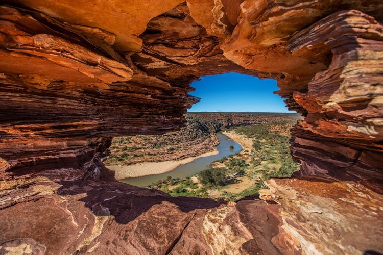 Le fleuve Murchinson au fond du canyon de Kalbarri