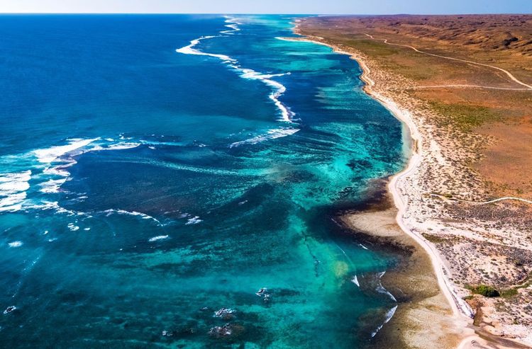 Le côte de Ningaloo à la hauteur du camping de North Mandu