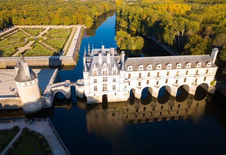 Vue aérienne du château de Chenonceau © Iakov Filimonov/123RF