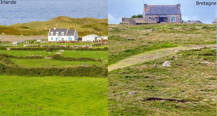  Les îles d'Arran en Irlande et l'île d'Ouessant en Bretagne © Lisandro Trarbach / 123RF - © Bidouze Stephane / 123RF