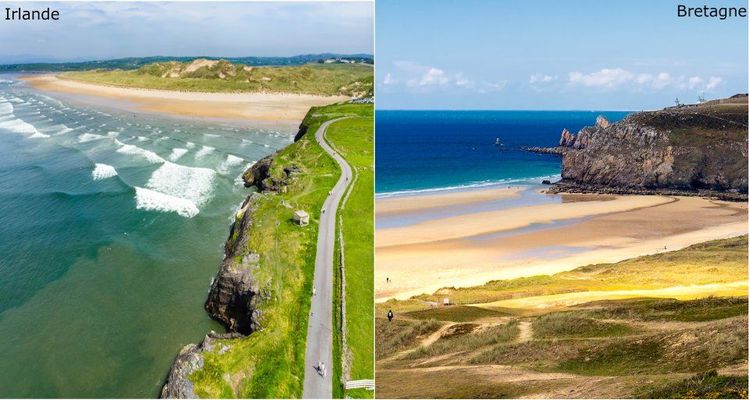 Le littoral irlandais et breton © maximkabb / 123RF - © Liubomir Paut-Fluerasu / 123RF
