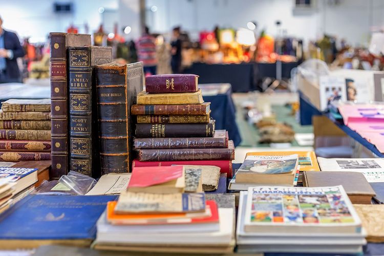 Le marché du livre ancien à Brancion, Paris 15ème.