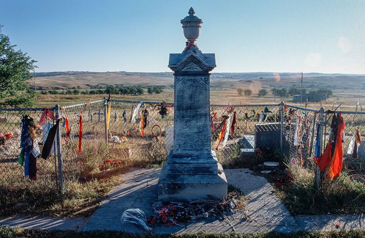 Le monument de Wounded Knee, Dakota du Sud