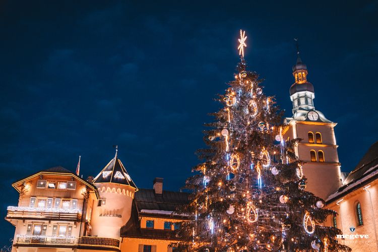 Le sapin de Noël à Megève