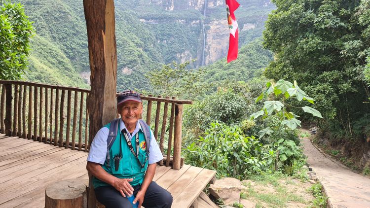 Télesforo, the local man who took the anthropologist to discover the Gocta waterfall in 2005, Peru.