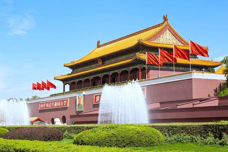 Tian'anmen, la Porte d'entrée de la Cité Interdite, au centre de Pékin