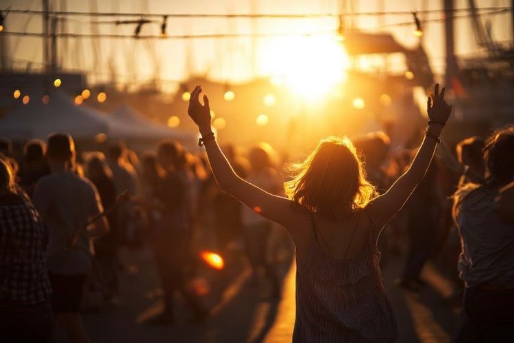 Dans la ferveur de la danse, sur la marina