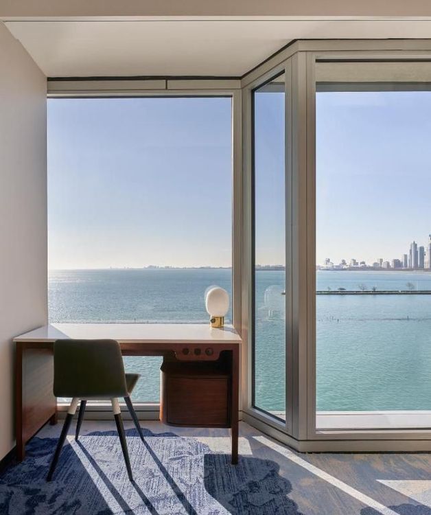 Small office overlooking Lake Michigan