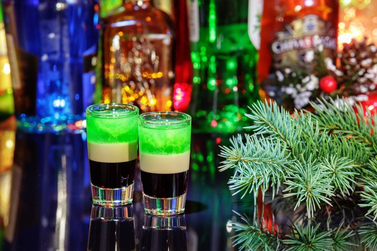 Cocktails de Noël dans un pub