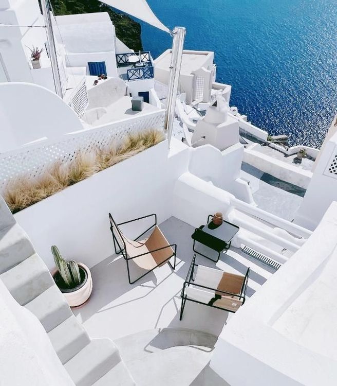 Terraza del hotel con vistas al mar