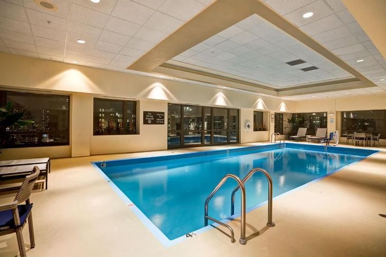 The hotel swimming pool