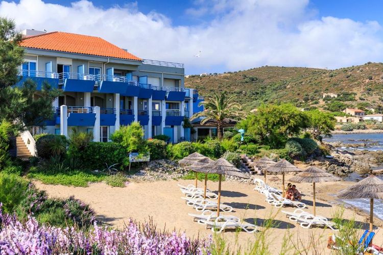 Der Privatstrand des Hotels