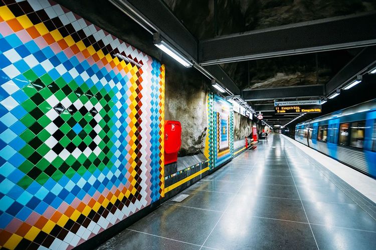 Dans le métro de Stockholm, l'art est partout