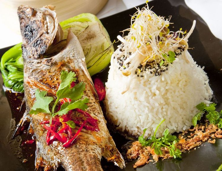 Un beau barramundi grillé