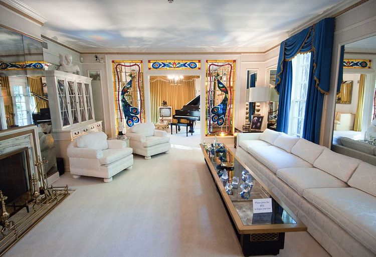 Dans la propriété de Graceland, chez Elvis Presley, à Memphis