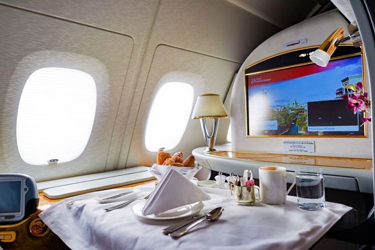 Le luxe d'une table dressée chez Etihad Airways