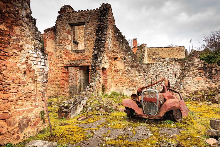 Oradour-sur-Glane, ruines et vestiges de la guerre