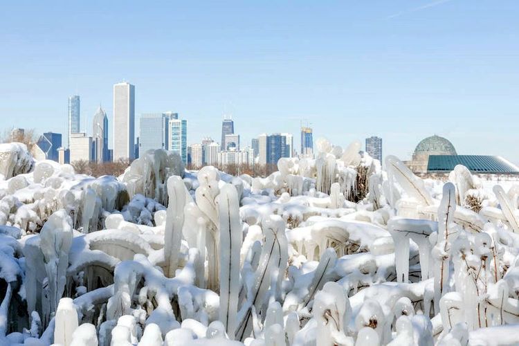 La skyline de Chicago en bordure du lac Michigan