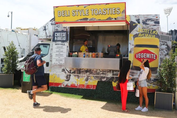 Un stand de vegemite en Australie