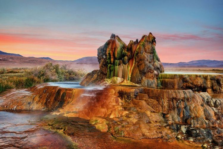 Le Fly Geyser, dans le Nevada