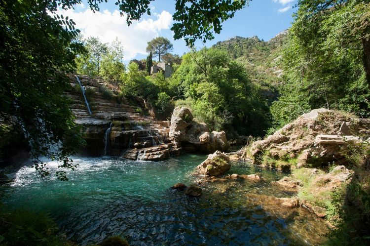 Une des cascades de Navacelles, dans le Gard.