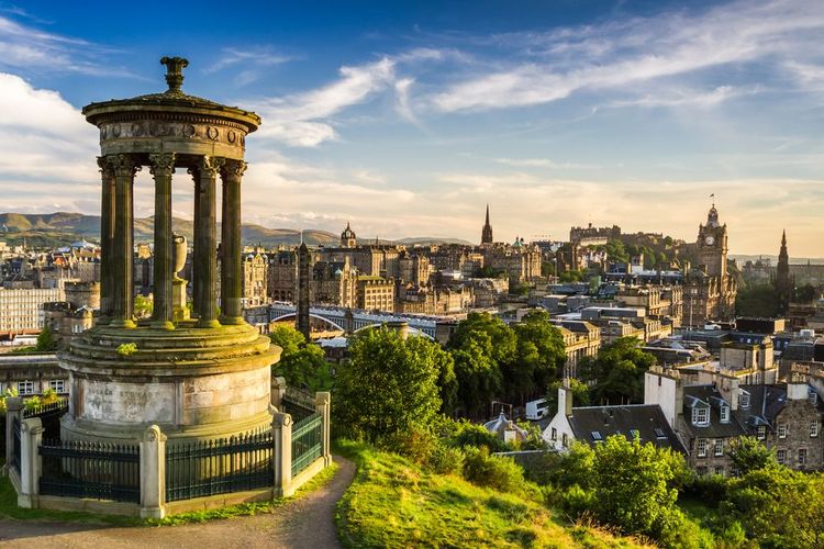 Belle vue sur la ville d'Édimbourg en Ecosse