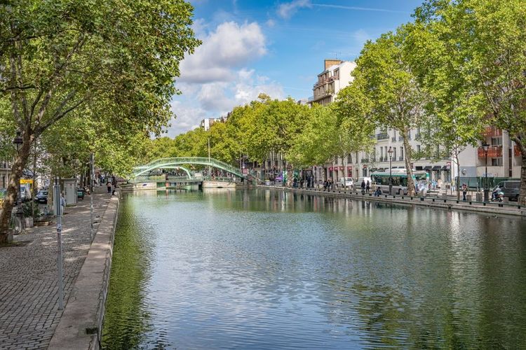 Les rives très boisées du canal Saint Martin