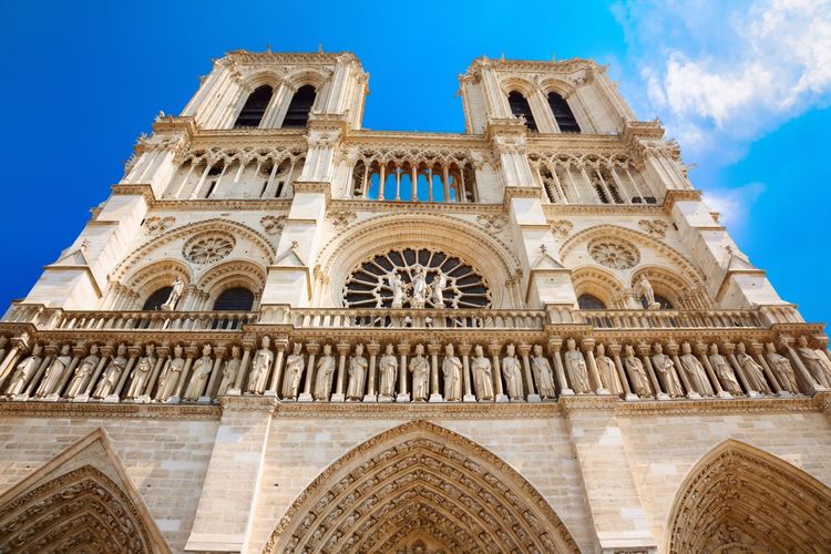 La façade médiévale de Notre-Dame