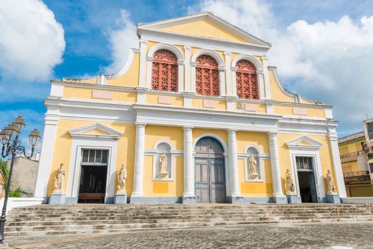 La cathédrale de Pointe à Pitre où commence les festivités