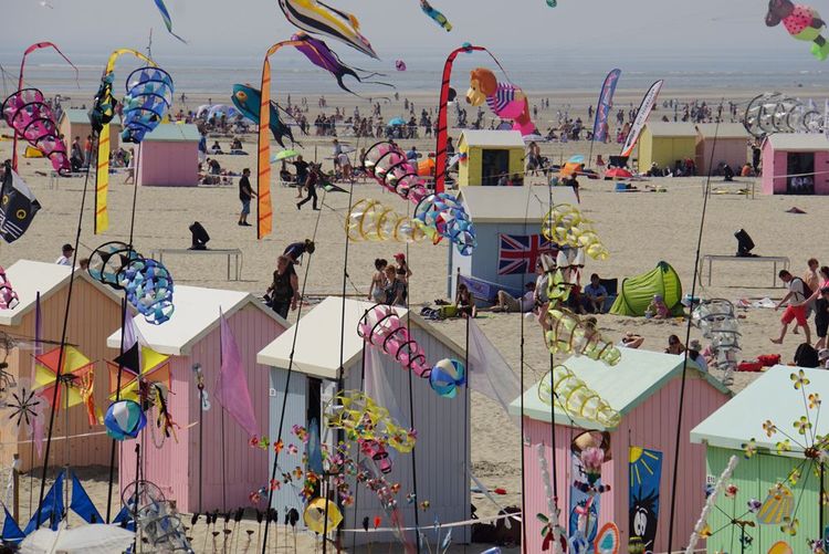 Cerfs-volants colorés sur la plage de Berck-sur-Mer