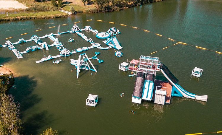 Vue aérienne sur le Projet X, une petite partie de l'Aquapark