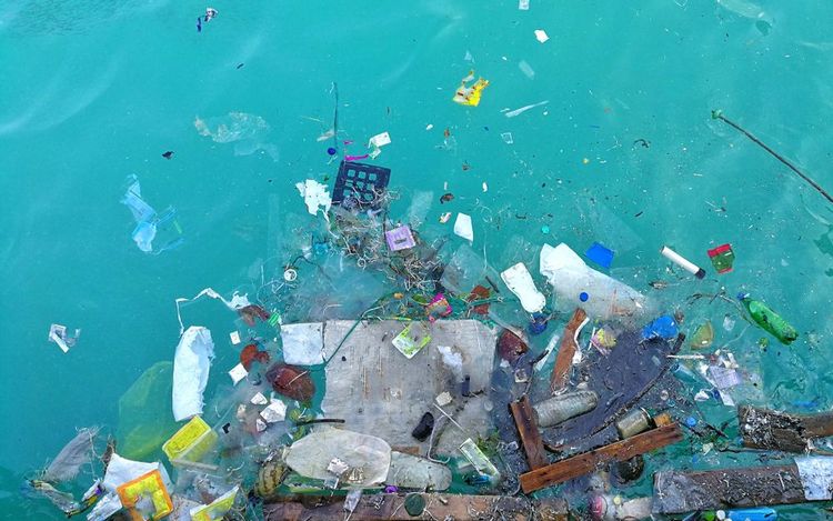 Des déchets dans l'océan