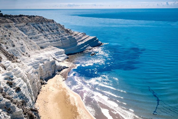 Escalier de Scala dei Turchi des Turcs, Sicile Italie