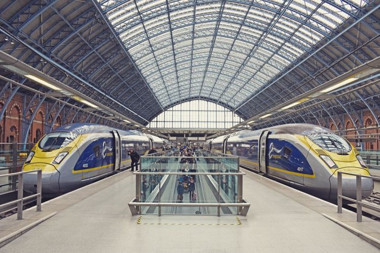 Eurostar en gare de Londres