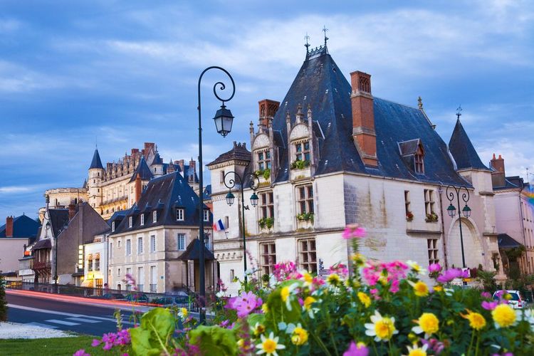 Façade typique de la ville d'Amboise