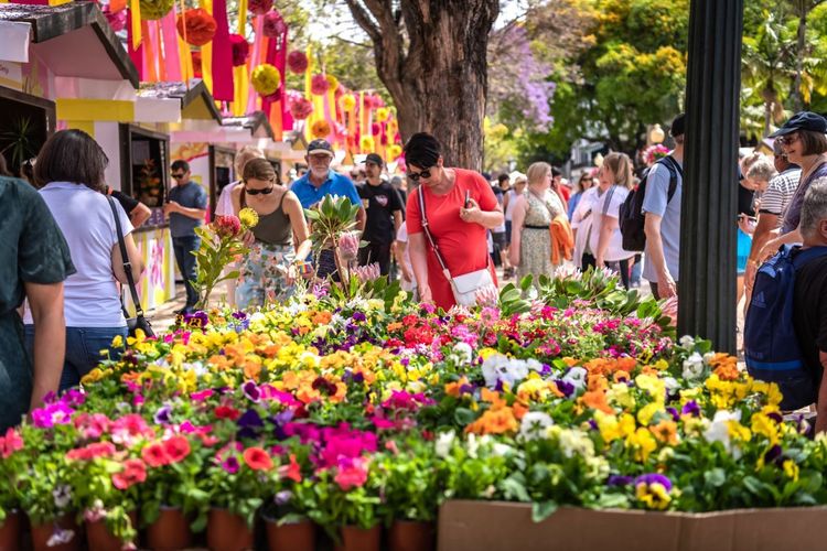 Le Marché aux Fleurs, pendant la Fête de la Fleur