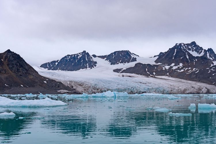 Glacier dans les îles du Svalbard en Norvège