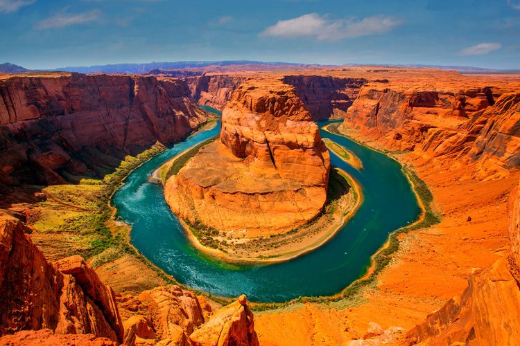 Le Horseshoe Bend, litteralement Fer à Cheval, un méandre gravé dans la roche