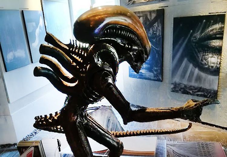 Le xénomorphe du film, dans le musée H.R. Giger de Gruyères