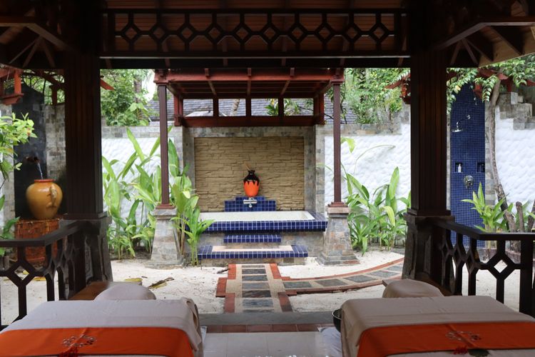 Un des trois spas de l'hôtel Sun Siyam Olhuveli