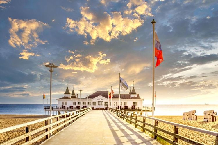 Jetée à Ahlbeck, Usedom, Allemagne