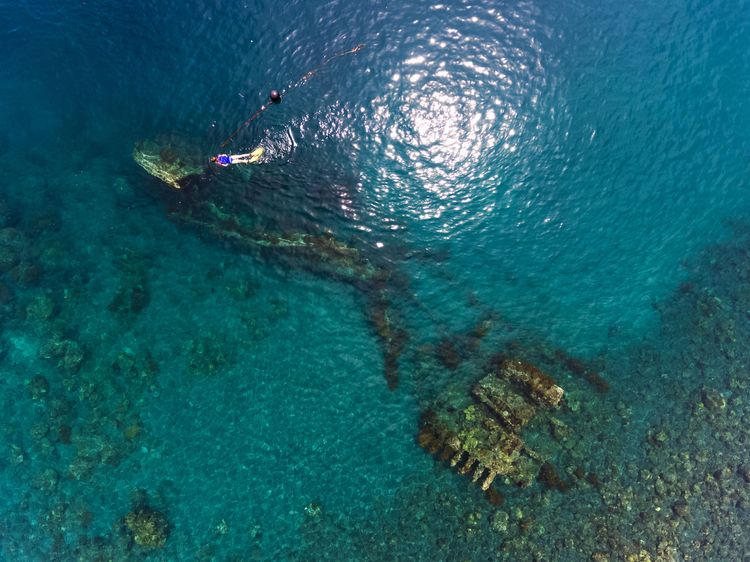 L'épave du cargo japonais à Amed Beach