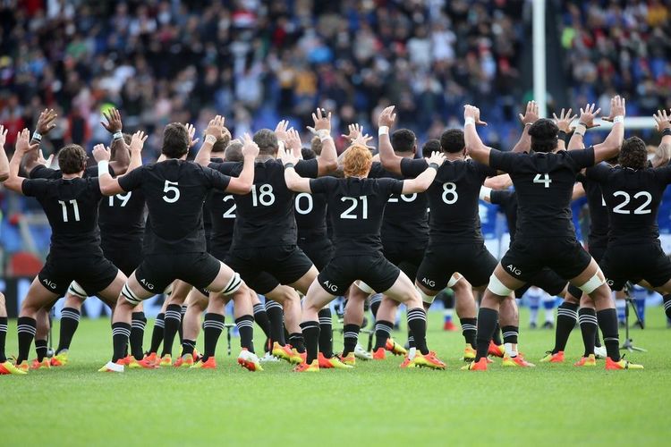 La danse haka des All Blacks avant un début de match