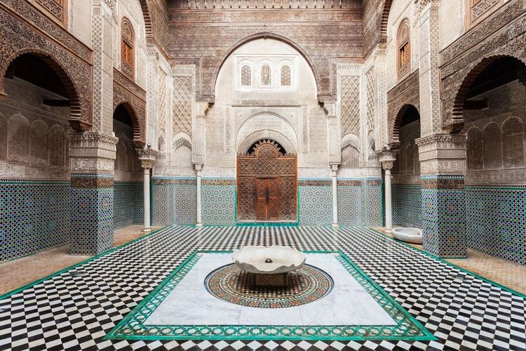 La mosquée et université Al-Qarawiyyin à Fès, Maroc
