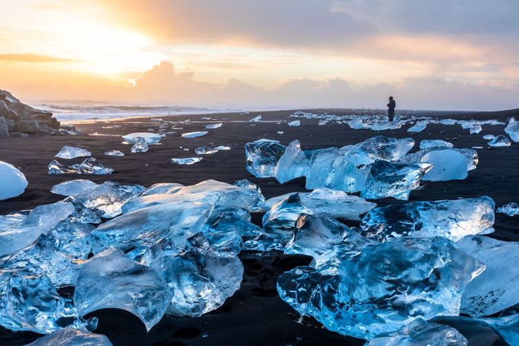 La plage Diamond en Islande